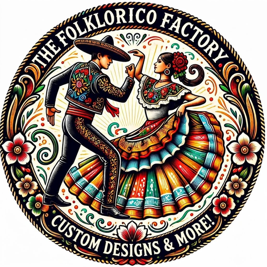 Close-up of handcrafted folklorico floral hairpiece with intricate gold and burgundy detailing showcasing artisan craftsmanship