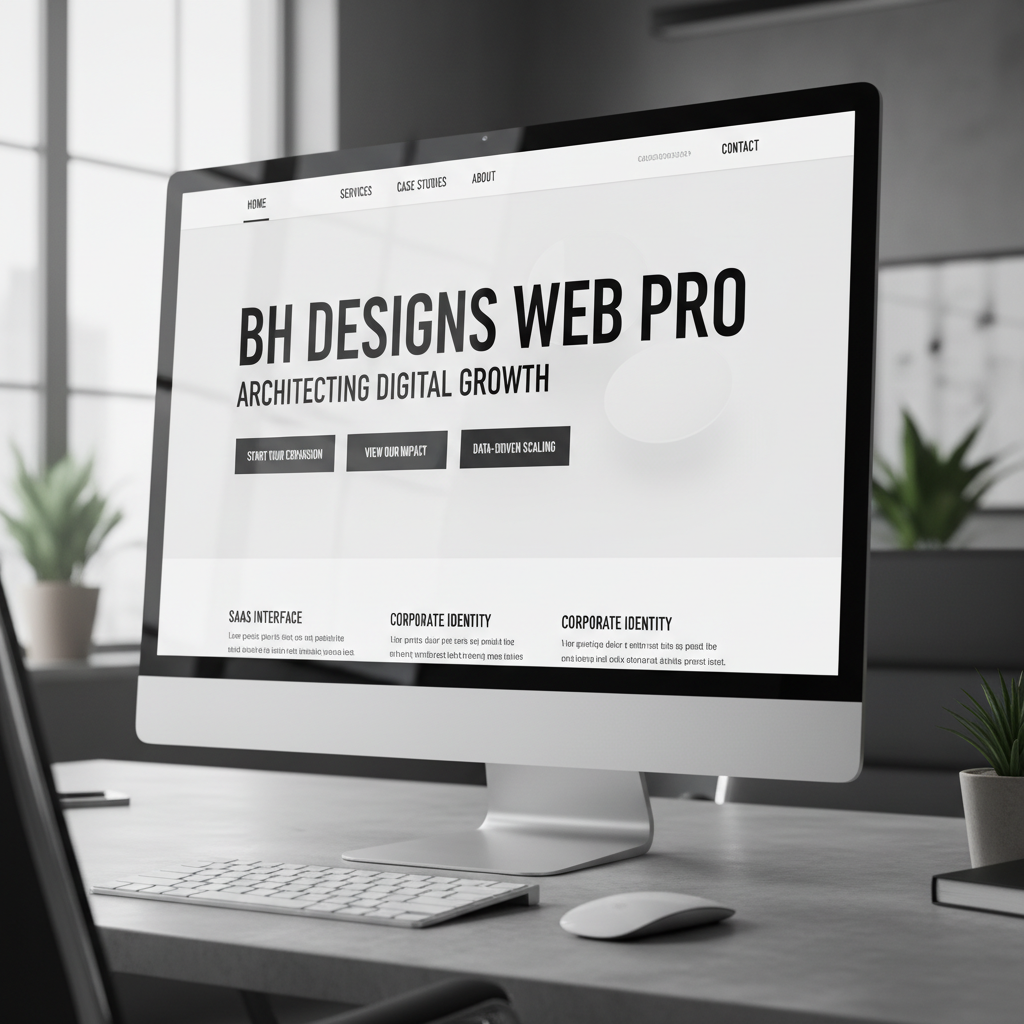 Premium corporate brand website featuring minimalist design and bold typography