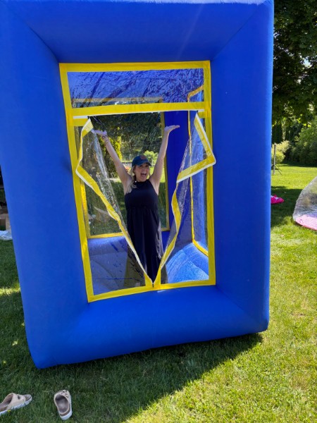 Cash Cube rectangle inflatable bounce house add-on