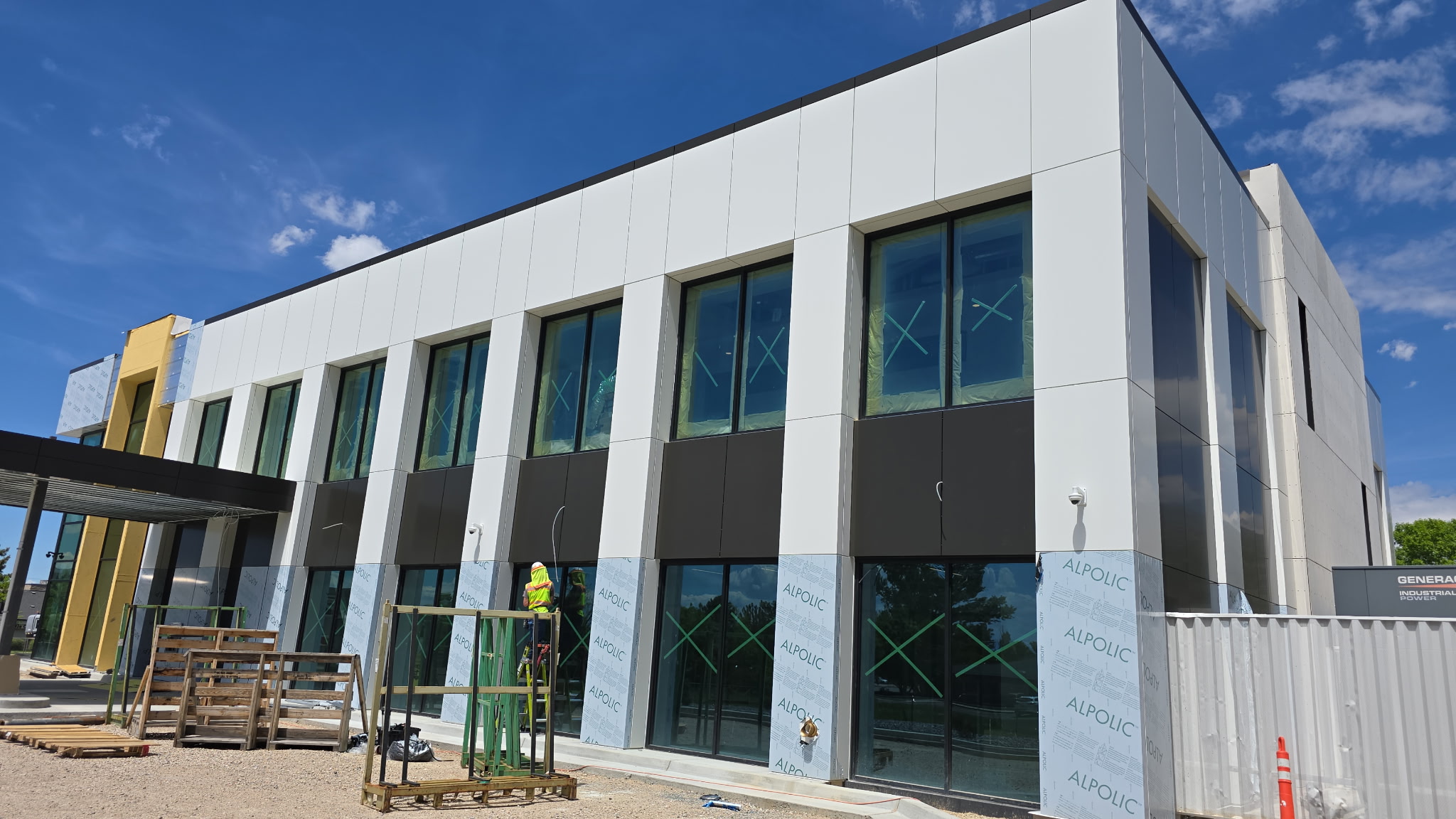 Beautifully finished high-end commercial office interior showcasing drywall, ceilings, and carpentry work