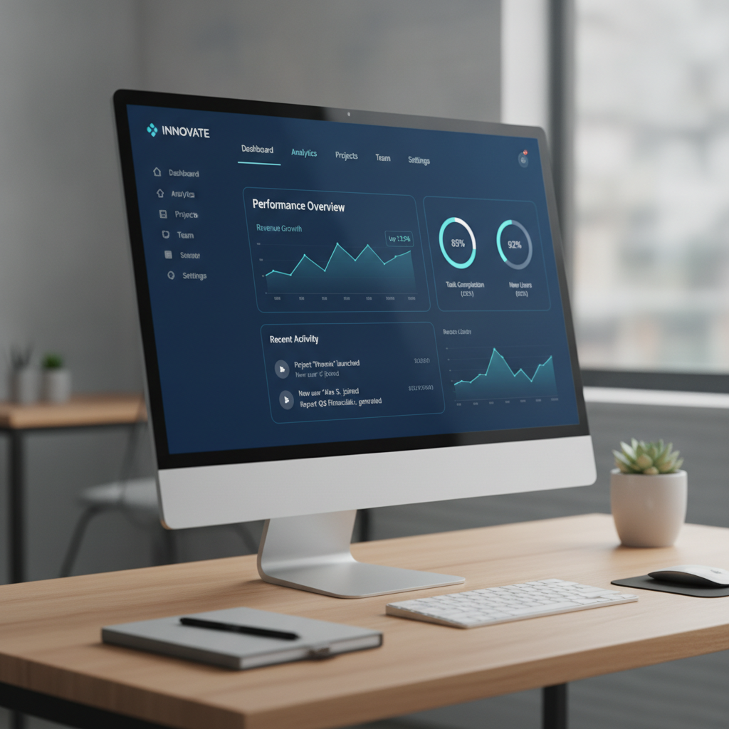 Sleek user dashboard for a modern SaaS platform