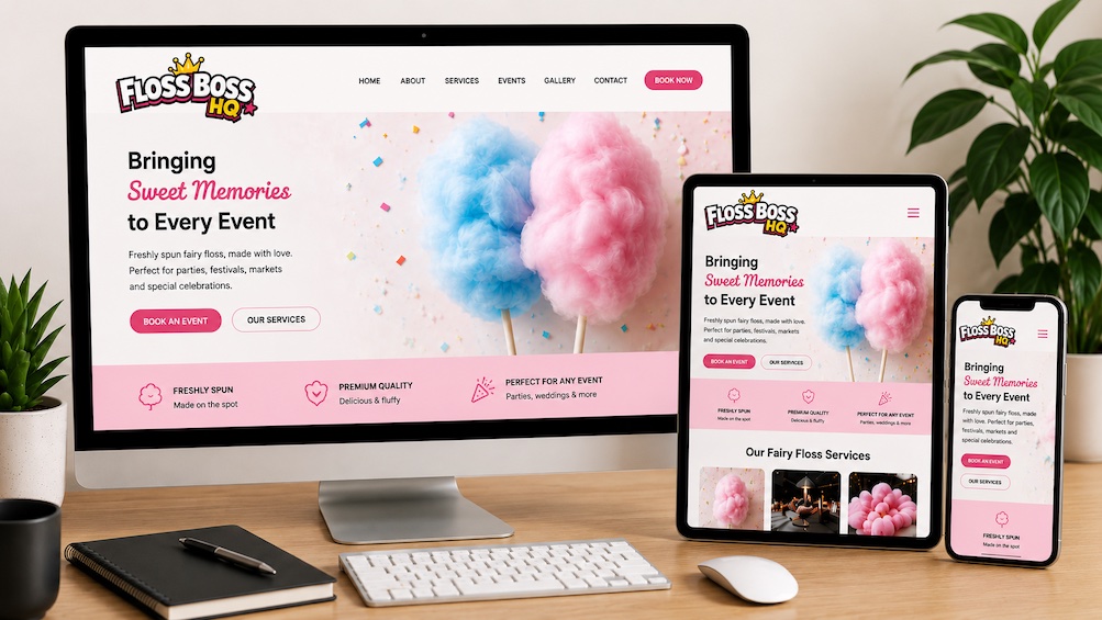 High-converting SaaS landing page mockup with modern UI elements
