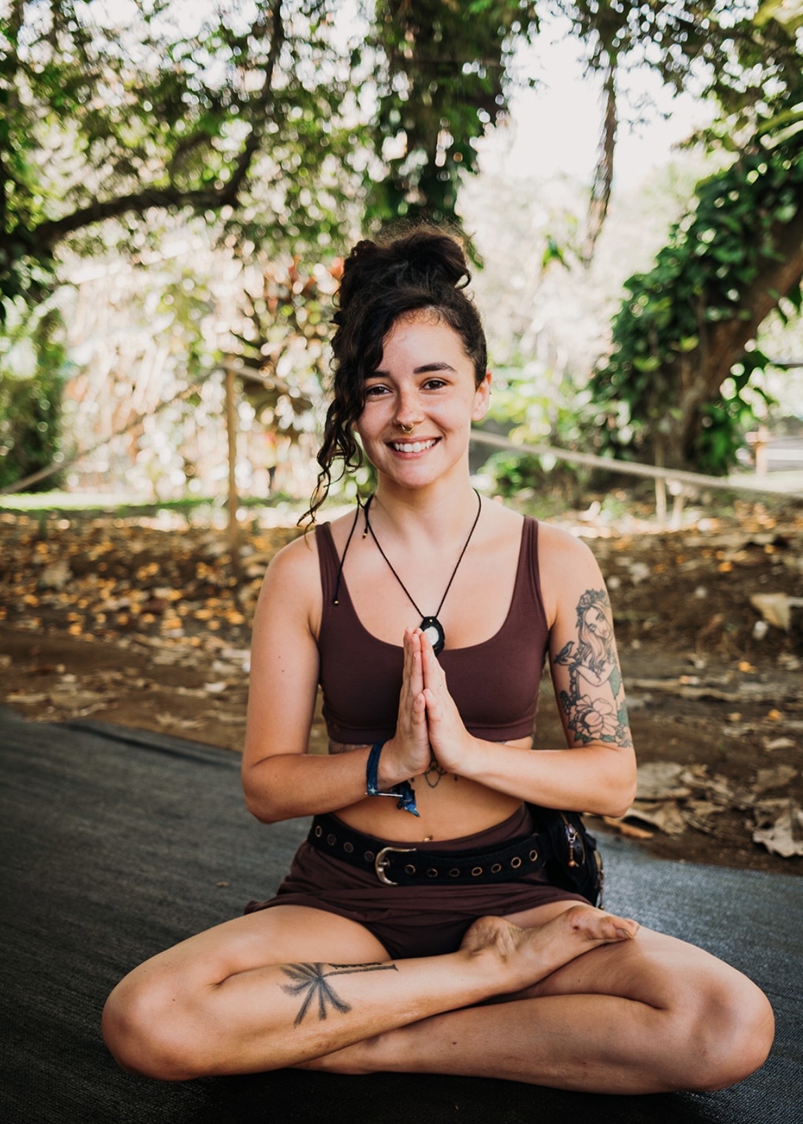 Vicky practicing yoga