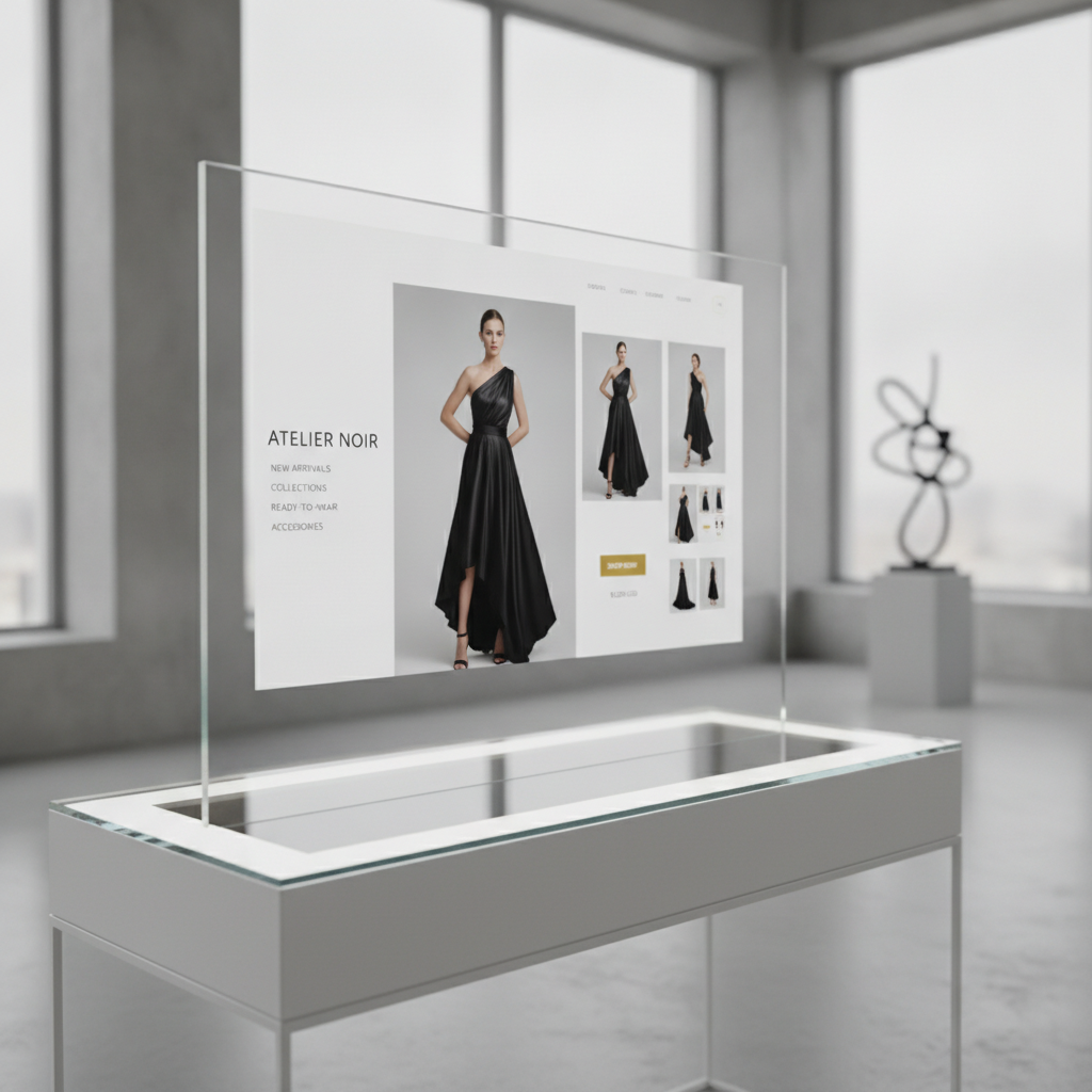 Sleek e-commerce website for a high-end fashion brand