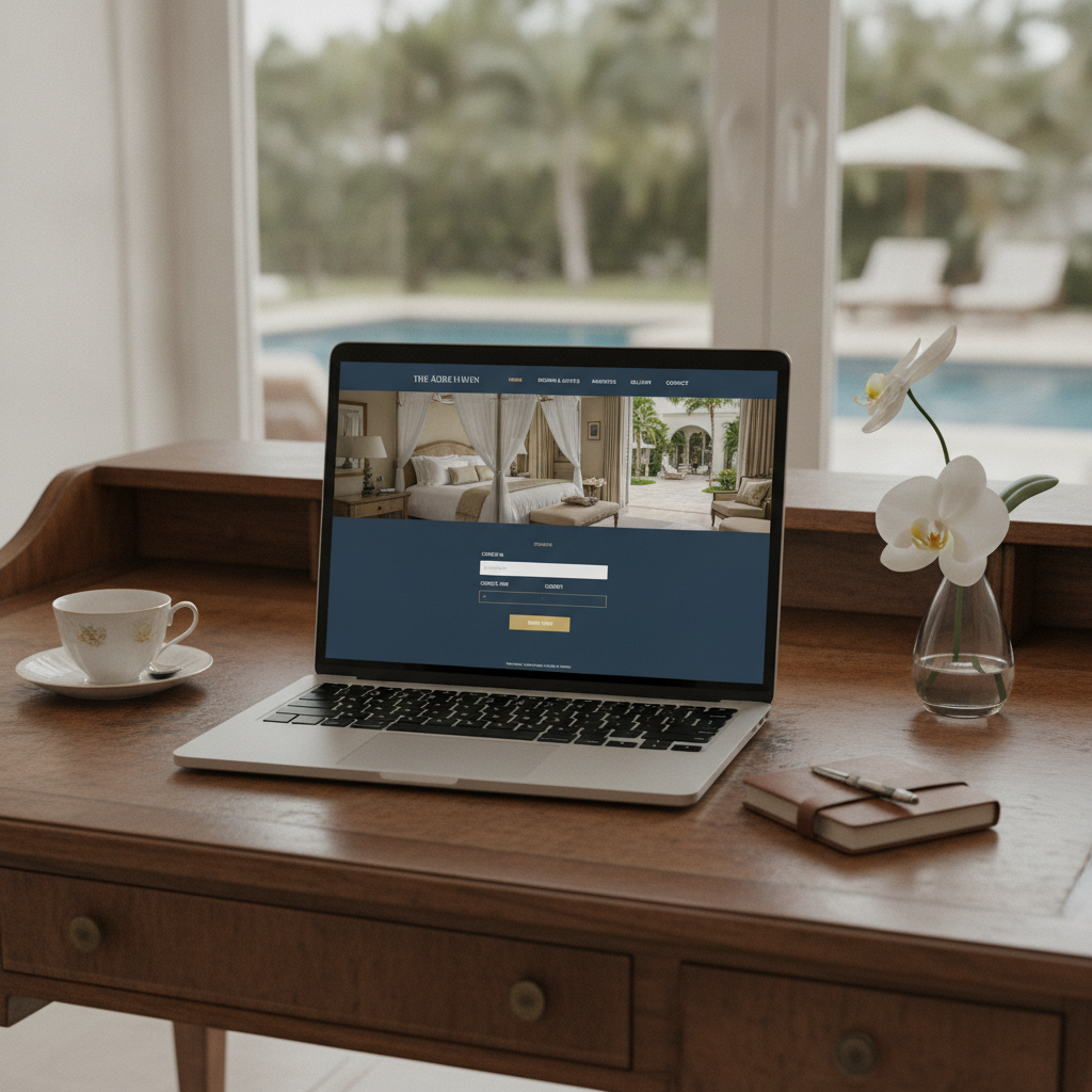 Elegant booking website for a luxury boutique hotel