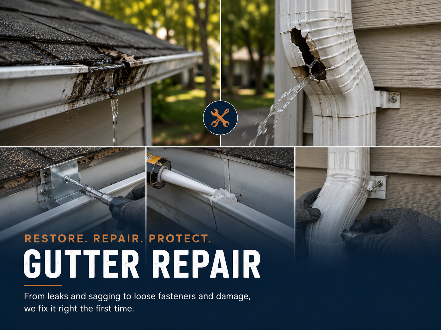 Newly installed premium seamless aluminum gutters on a modern Northern Colorado home