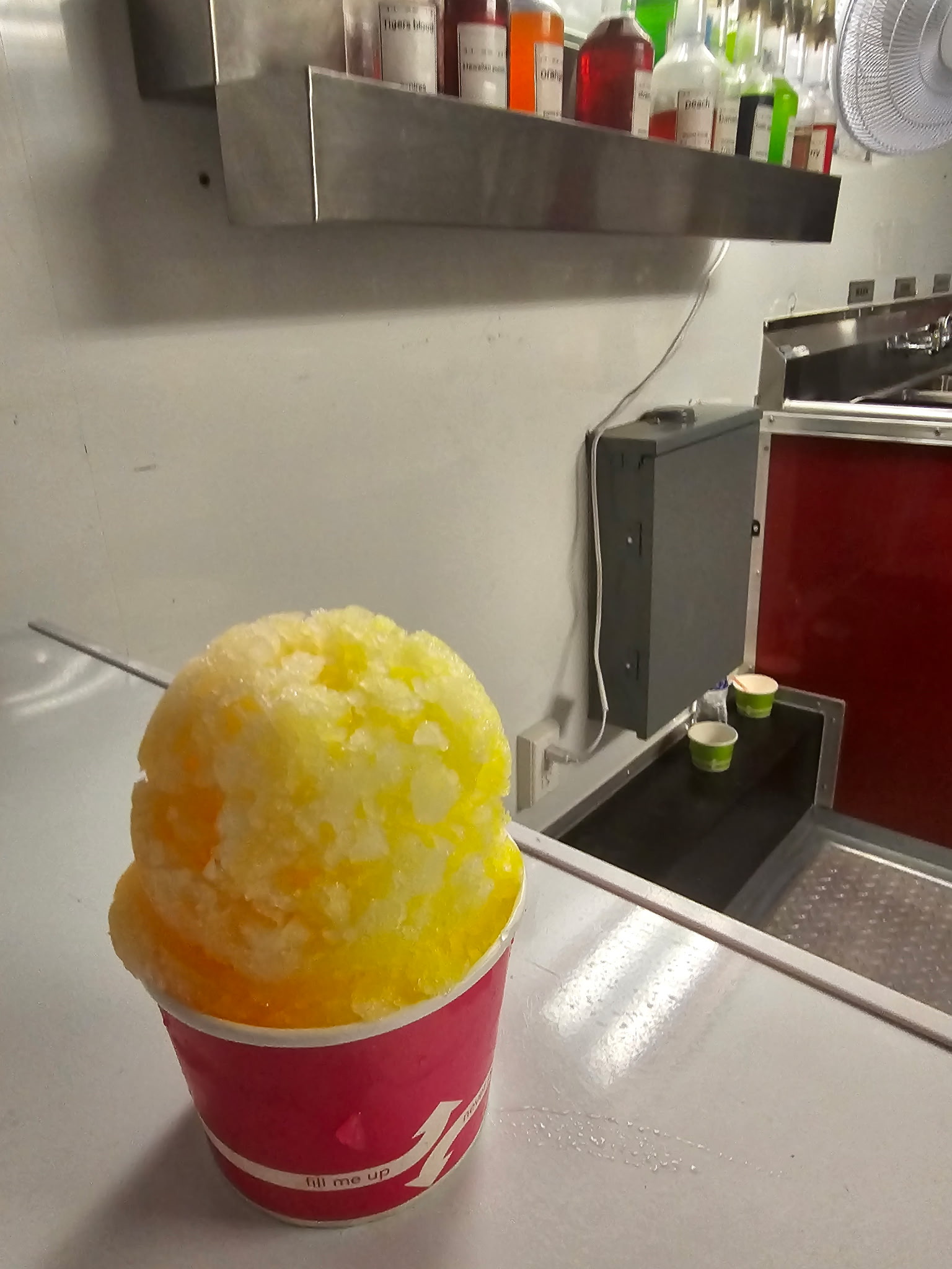 Ride on the Beach mango, pina colada, and pineapple Icey